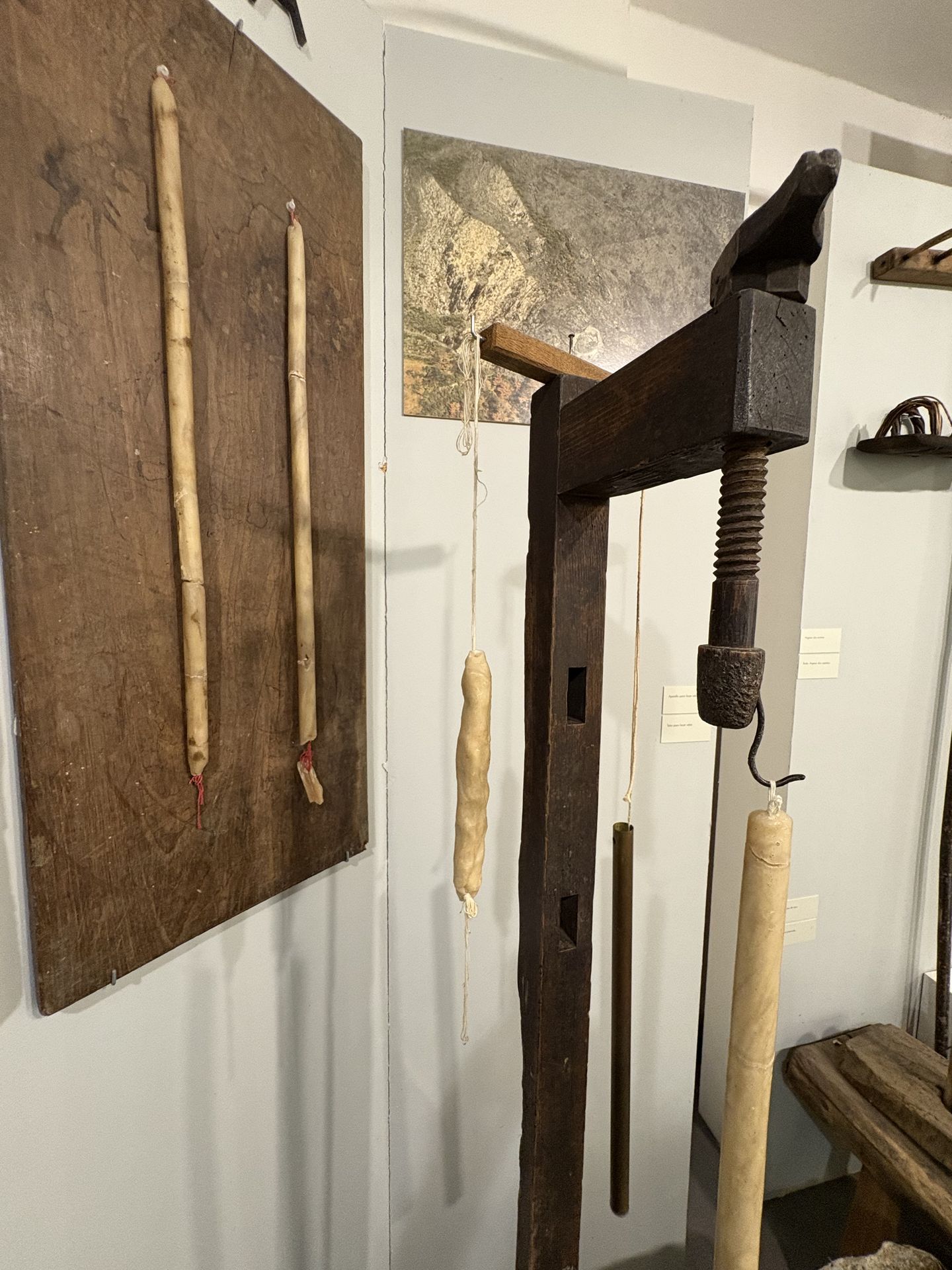 Velas e aparello para facelas